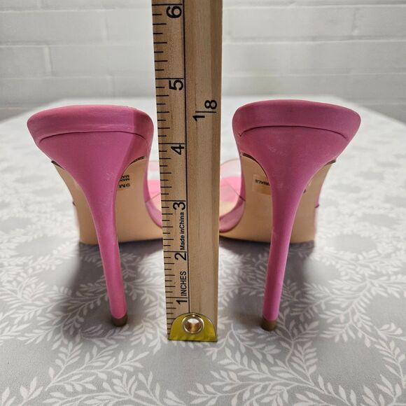 Fashion Nova Heels Size 9 Pink and Clear 4.5 Inch Stiletto Heel - Picture 3 of 7